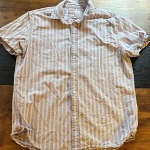 Denim & Flower Light Blue Striped Casual Shirt